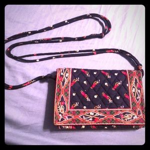 Vintage Retired Print Vera Bradley Golf Navy purse